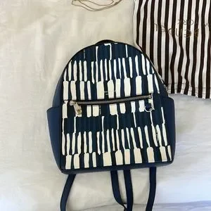 henri bendel | Bags | Henri Bendel Blue Leather Backpack 